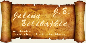 Jelena Bilibajkić vizit kartica